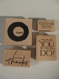 Four Thanks Wood Stamps