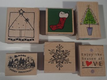 Six Christmas Stamps By Various Brands