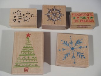 Five Christmas Stamps By Stampabilities