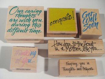 Six Card Making Wood Stamps