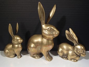 Cute Vintage Brass Bunny Lot