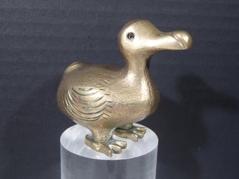 Vintage Solid Brass Dodo Bird Paper Weight