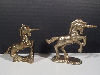 Vintage Solid Brass Unicorns