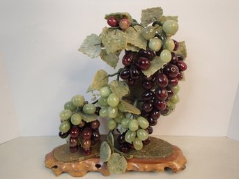Vintage Stone Grapes And Jade Leaf Grape Vine