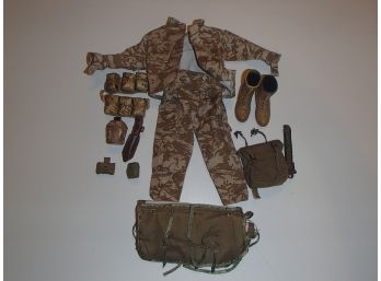 21st Century Toys Sand Combat Uniform And Accessories For GI Joe Action Figures.