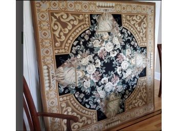 CONTEMPORARY NEEDLEPOINT RUG MOUNTED AS TAPESTRY - HUGE! 72' X 70'
