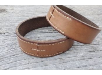 Pair Of Brown Leather Cuffs