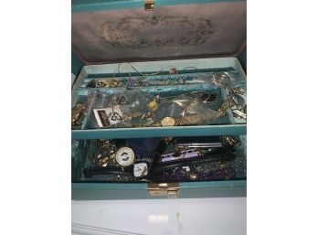 Vintage Jewelry Box And All Of Its Contents