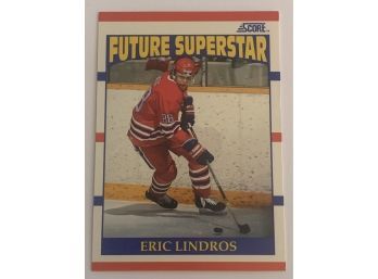 1990 SCORE ERIC LINDROS ROOKIE CARD
