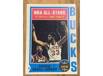 1974-75 KAREEM ABDUL JABBAR NBA ALL STARS FIRST TEAM (crease)