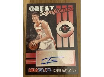 2020 ISAIAH HARTENSTEIN GREAT SIGNIFICANCE AUTOGRAPHED