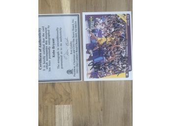 KOBE BRYANT AUTOGRAPHED 1997 UPPER DECK CC WITH COA