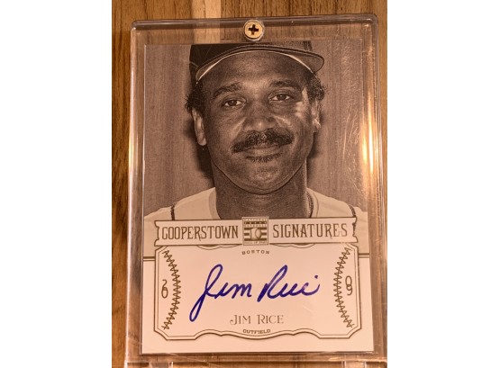 2013 COOPERSTOWN SIGNATURES JIM RICE AUTOGRAPHED 788/799