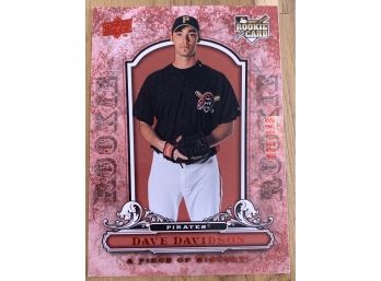 Dave Davidson 2008 Upper Deck A Piece Of History Rookie Red Parallel 35/149 RC