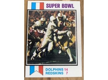 1973 Topps FOOTBALL #139 SUPER BOWL DOLPHINS/REDSKINS