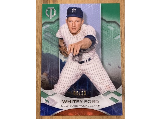 2019 Topps Tribute Whitey Ford Green Parallel 82/99