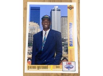 1991 UPPER DECK DIKEMBE MUTUMBO ROOKIE CARD