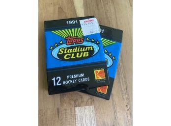 2 PACKS 1991 STADIUM CLUB HOCKEY CARDS