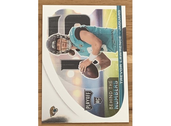 2021 Panini Playoff Trevor Lawrence Rookie Behind The Numbers Rookie Card