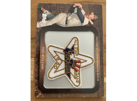 2009 TOPPS TED WILLIAMS 1960 ALL STAR GAME COMMEMORATIVE PATCH