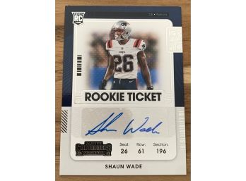 2021 SHAUN WADE ROOKIE TICKET AUTOGRAPHED ROOKIE CARD