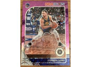 STEPH CURRY 2019-2020 NBA Hoops Premium Stock Purple Disco Prizm