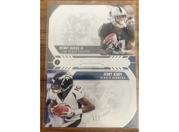 2020 Contenders Henry Ruggs III Jerry Jeudy Silver Round Numbers Rookie Card 119/149
