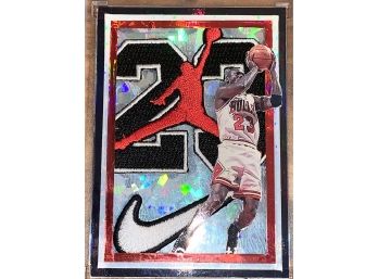 1/1 !! ONE OF ONE CUSTOM MICHAEL JORDAN CRACKED ICE JERSEY NUMBER PATCH