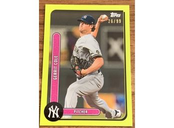 26/99!!  2021 Topps Brooklyn Collection Gerrit Cole Yellow Parallel