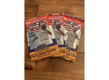 3 PACKS OF 2008 OPENING DAY MLB CARDS