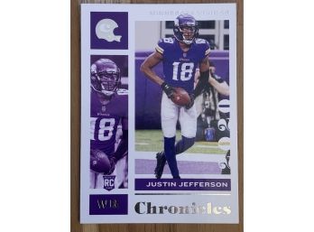 2020 CHRONICLES JUSTIN JEFFERSON ROOKIE CARD