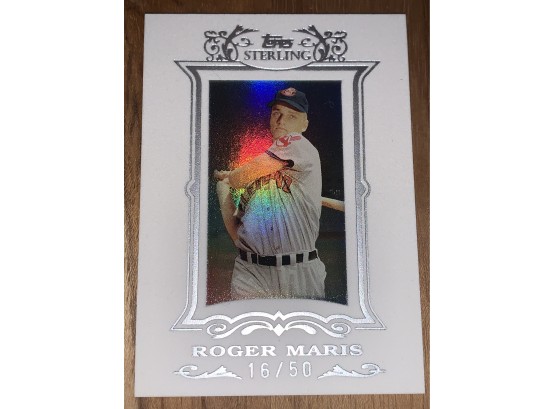 16/50!!  TOPPS STERLING ROGER MARIS WHITE SUEDE