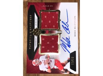 RARE 22/30!!  2013 UPPER DECK ULTIMATE COLLECTION MIKE GLENNON GAME WORN JERSEY AUTOGRAPHED