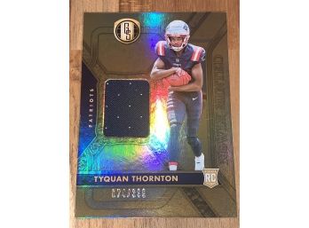 74/399 2022 PANINI GOLD STANDARD TYQUAN THORNTON NEWLY MINTED GAME WORN JERSEY ROOKIE CARD