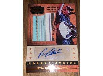 134/199!!  2014 PANINI COUNTRY MUSIC RODNEY ATKINS AUTHENTIC MATERIAL AUTOGRAPHED SILHOUETTES