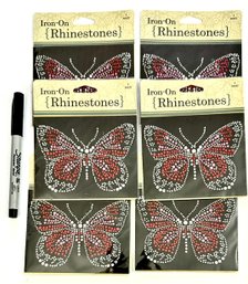 Iron On Lot - Rhinestone Butterflies