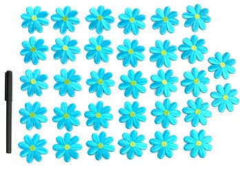 Iron On Lot - Blue Flowers