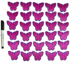 Iron On Lot - Pink & Purple Butterflies