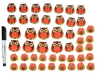 Iron On Lot - Brown And Orange Owls