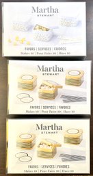 Martha Stewart Favor Boxes - Gold And White - New