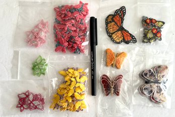 Lot Of  Iron On Transfers - Bunches Of Butterflies