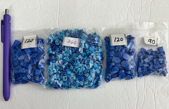 Lot Of Metal Beads - Blue