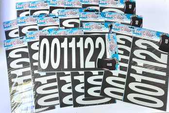 Large White Number Iron Ons / Transfers  - Lot 1