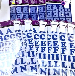 Blue Letter Iron Ons / Transfers