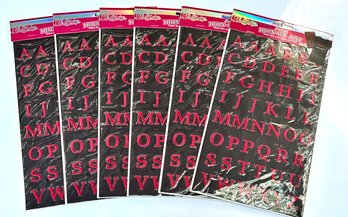 Red Embroidered Alphabet Letter Iron Ons / Transfers