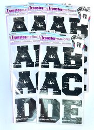 Large Black Letter Iron Ons / Transfers