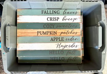 Lot Of Fall Signs - 15 Signs