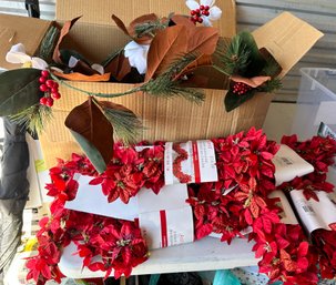 Box Of Poinsettia Garland, As Pictured