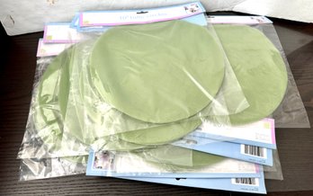 10 Packages Of Green Tulle Circles For Favors Etc
