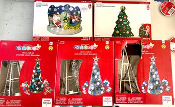 Christmas Craft Kits - Tinsel Tree Kits, Felt Tree Kit, Winter Sleigh Kit